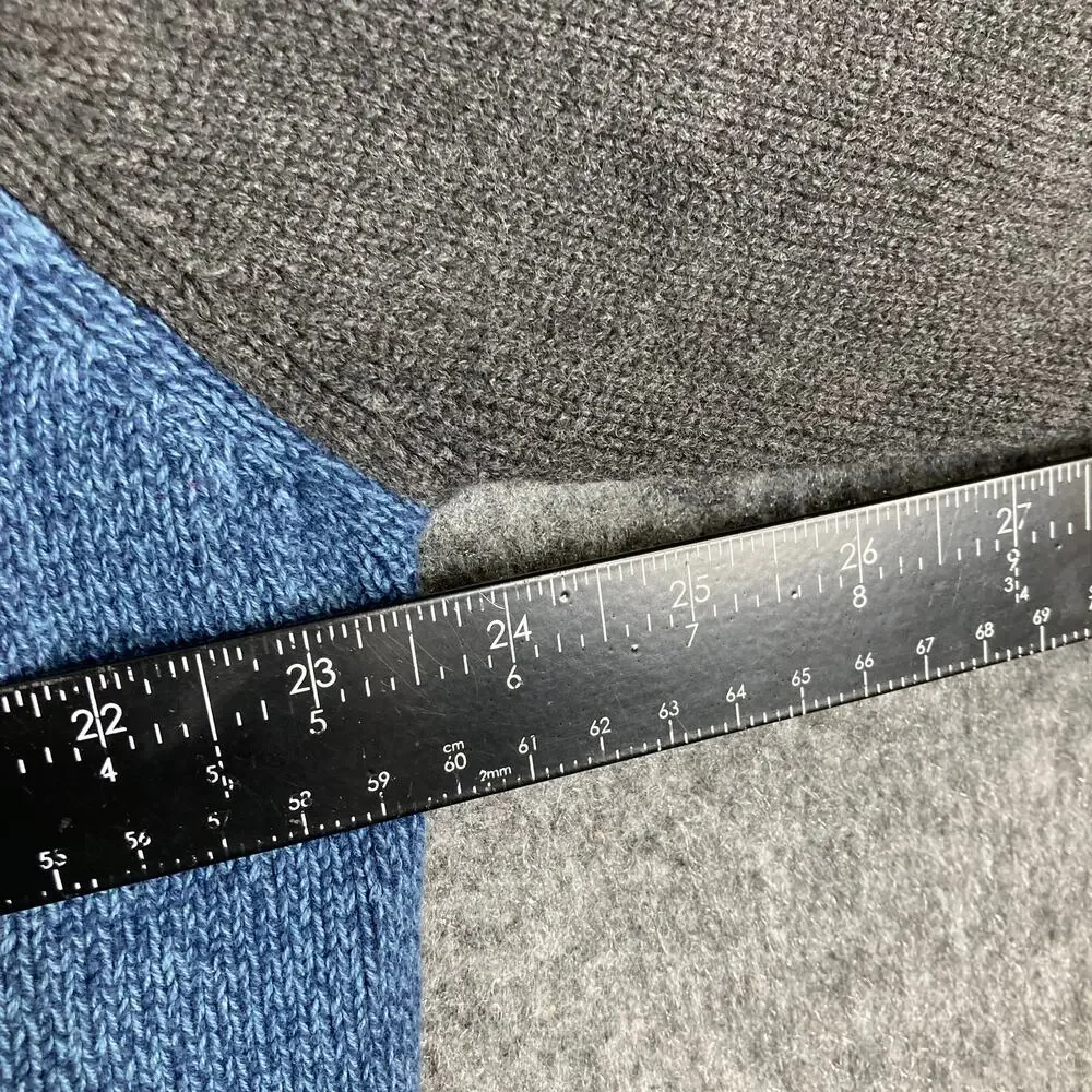 Dockers Sweater Mens XL Blue Gray Colorblock Crewneck Cotton‎ Knit Pullover